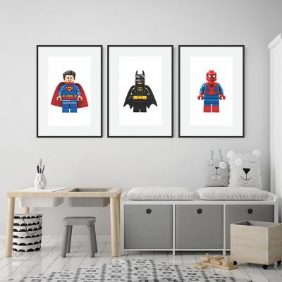 SET 3 CUADROS SUPERHEROES LEGOS